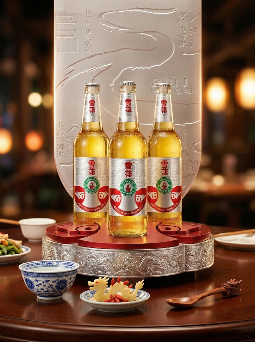 雪花啤酒宜宾瓶包装设计