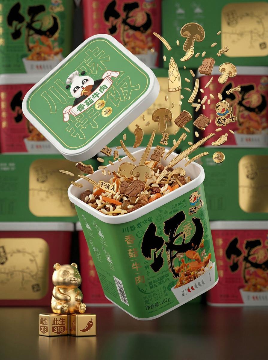 饭扫光拌饭包装设计