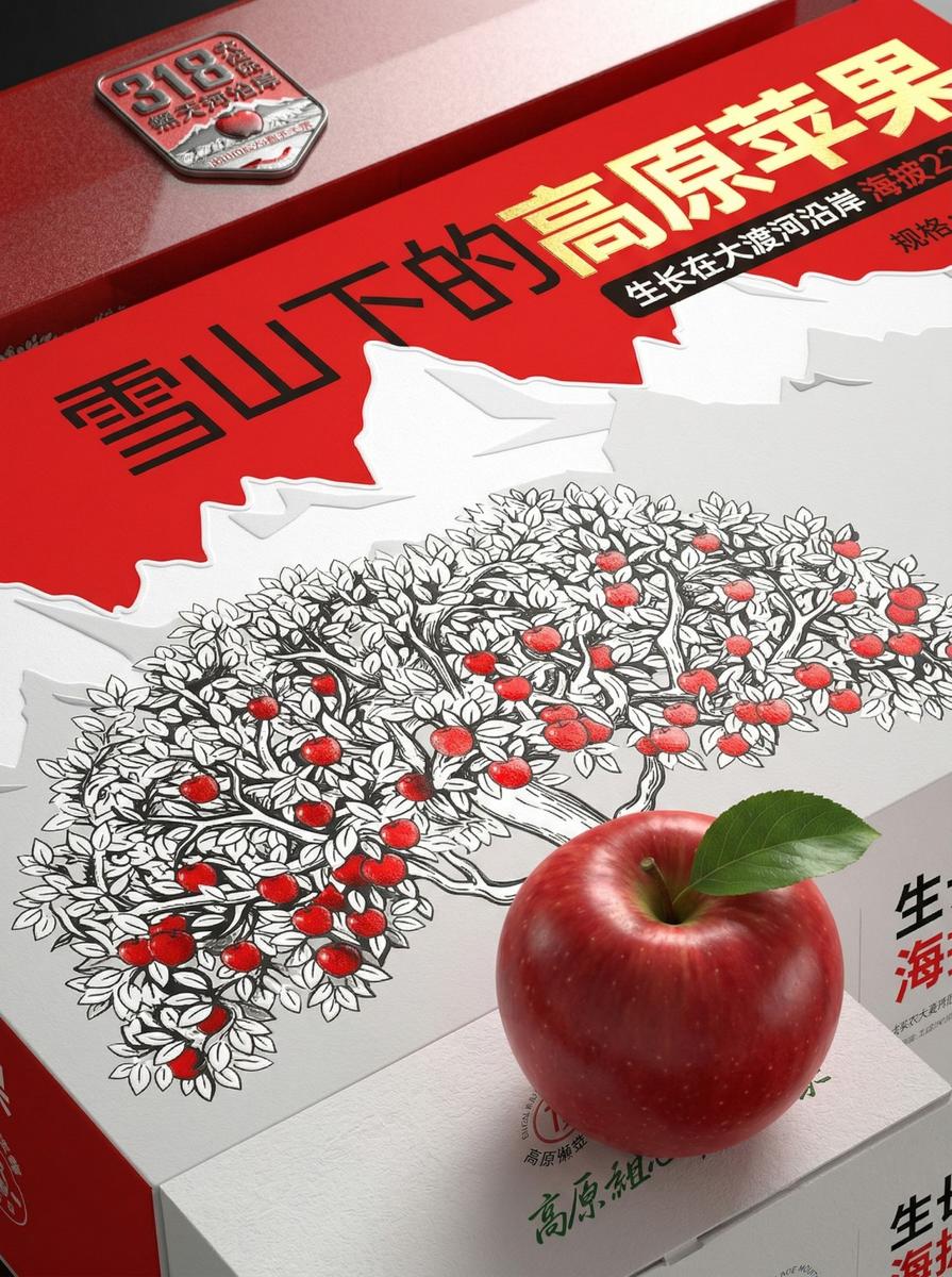 高原苹果包装设计 - 图2