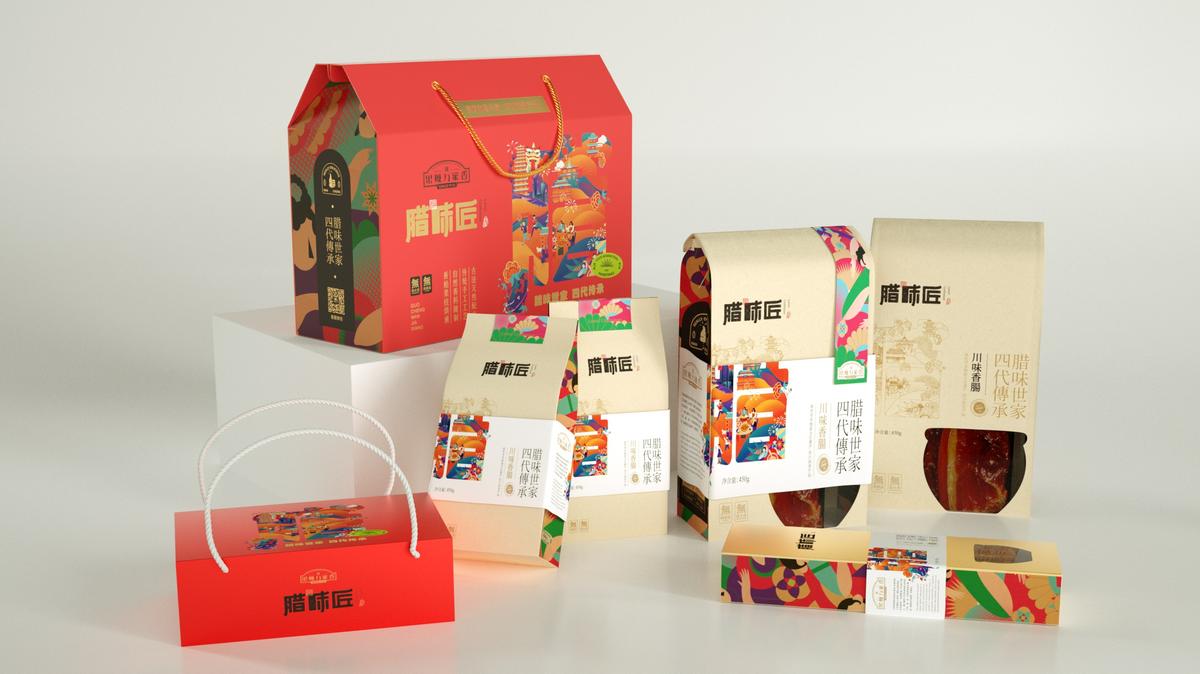 万家香腊味包装设计 - 图2