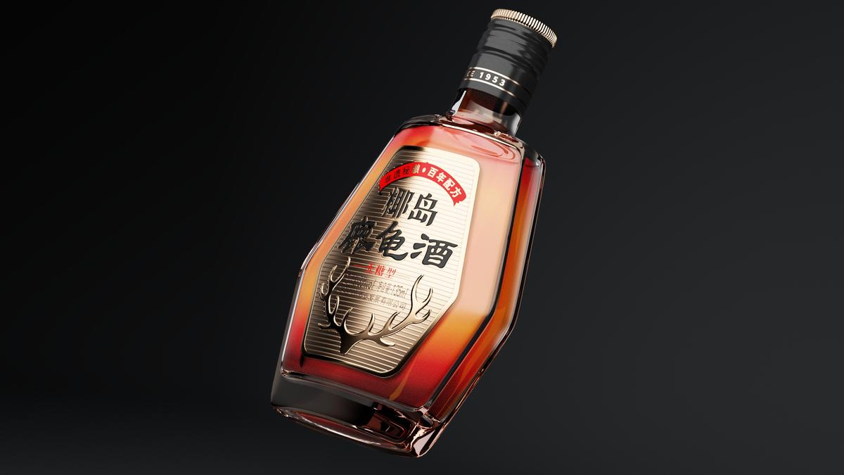 鹿龟酒包装设计